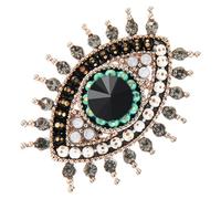 Generic Evil Eye Brooch Pin for Women Rhinestone Metal Lapel Pin Decoration for Clothing Scarves and Hats Lightweight and Resistant for Daily Wear and Special Occasions