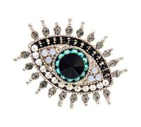 Generic Evil Eye Brooch Pin for Women Vintage Rhinestone Lapel Pin Retro Evil Eye Jewelry for Dresses Bags Hats Scarves for Special Occasions