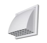 Generic Exhaust Hood Vent Wall Vent Cover Vent Cowl Clothes Dryer Vent Duct Cover Ventilation Grille PP Material Suitable for Kitchen Garage, 125MM