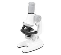 Generic Experimental Microscope Toy for Kids 100X 600X 1200X Adjustable Science Kit for Learning and Fun (White)