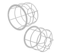 Generic Explosion-Proof Metal Wire Cage 2Pcs Signal Light Guard Covers for Industrial Lamp Shades and School Bus Warning Light Fixtures