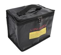 Generic Explosion Proof RC Battery Storage Pouch for Safe Charging, Black Fireproof Battery Organizer Bag with Handle, Large Capacity 8.5x5.7x6.5in