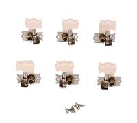 Generic Exquisite Appearance Guitar Tuning Key White Plastic Metal 3L3R Tuning Peg Replacement, Fits Classical Guitar Players