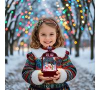 Generic Exquisite Christmas Wind Lamps Small Oil Lamp Christmas Luminous Small House Night Light Desktop Ambience Products Ornaments