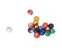 Generic Exquisite Mini Pool Table Balls, Optimal Color Mini Billiard Ball Set for Recreational Sports, Prevents Off Tracking, Resin, 16