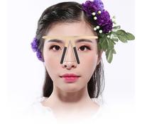 Generic Eyebrow Ruler for Precise Shaping and Symmetry in Makeup and Applications for Professional Beauticians or Home Use, Alloy Material in Multiple Colors, 14x7cm (Gold)