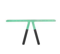 Generic Eyebrow Ruler for Precise Shaping and Symmetry in Makeup and Applications for Professional Beauticians or Home Use, Alloy Material in Multiple Colors, 14x7cm (Green)