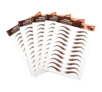 Generic Eyebrow Stickers Peel for Makeup 5 Sheets with 11 Pairs Each Brown Simulation Eyebrows Made of Waterproof Sticker Material with All-day Wear and Grooming