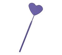 Generic Eyelash Mirror Stainless Steel Handheld Heart Shape Lightweight Extension Tool with Detachable Handle Suitable for Professional Use, Purple