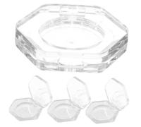 Generic Eyeshadow Pans Compact Palette Empty Refillable 4pcs Hexagon Makeup Container Lightweight as Material and for Women Suitable for Working and Outdoor Traveling