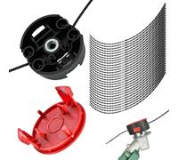 Generic F016800431 Trimmer Line for Bosch, Grass Trimmer Spool Line for Bosch AFS 23 to 37 Brush Cutters, with F016F04841 Spool Cap, F016F04839 Cutting Head, 37cm × 3.5mm (30 Lines 1 Cap 1 Base)