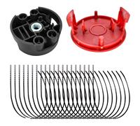 Generic F016800431 Trimmer Line for Bosch, Grass Trimmer Spool Line for Bosch AFS 23 to 37 Brush Cutters, with F016F04841 Spool Cap, F016F04839 Cutting Head, 37cm × 3.5mm (20 Lines 1 Cap 1 Base)