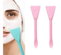 generic Face Mask Brush, 2pcs Silicone Face Mask Brush, Hairless Silicone Cosmetic Scrapers, Flexible Facial Mud Mask Beauty Tool, Mud Mask Applicator Brush for Facial Mask Eye Mask(light pink)