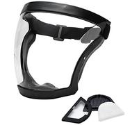 Géneric Face Shield | Reusable Full Face Protection Large Transparent Face Shield | Safety Industrial-Masks | Anti-Fog Full Faceshields Guard for Protection Eyes (Black)