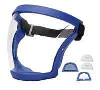 Géneric Face Shield | Reusable Full Face Protection Large Transparent Face Shield | Safety Industrial-Masks | Anti-Fog Full Faceshields Guard for Protection Eyes (Blue)