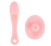 Generic Face Wash Brushes Silicone Gentle All-Round Cleaning for Sensitive and Normal Skin with Massage Particles Black 2pcs