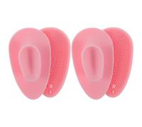 Generic Facial Cleansing Brush Set of Salient Points in 4pcs Silicone Pink for Glove Shape, Different Sizes and Density Effective Face Cleaning and Exfoliating
