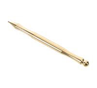 Generic Facial Reflexology Tool Brass Double-Ended Massage Pen with Spring Tip Point Probe for Pressure Points on Feet at Work and On the Go