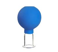 Generic Facial Vacuum Device Facial Massage Cup Suction Tool Silicone Bulb Suitable for Home Relaxation Muscle Relief, Blue, 3