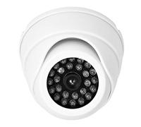 Generic Fake Dome Simulation Camera with LED Light Realistic Shape Effecitvely Frightens Thieves for Supermarkets Offices, ABS, Shown