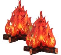 Generic Fake Fire Fake Flame Camping Decoration 3D Cardboard Campfire Centerpiece Artificial Flames Campfire Party Decor for Classroom Camp Bachelorette Party Supplies,fake fire(Red Orange)