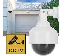 Generic Fake Security Camera High-Fidelity Dummy Surveillance Cam with Flashing Red LED Light, Easy Install for Theft Prevention, ABS Black/White 1 Pack