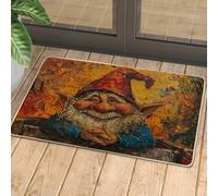 Generic Fall Faerie Door Mat, Red Hat Garden Gnome Entry Rug for Outdoor & Indoor Seasonal Decor, Waterproof Non-Slip Stain Resistant Welcome Mat, Easy Clean 29x17 Inch, 008DP06AA240606D0244A