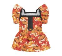 Generic Fall Pumpkin Summer Dresses for Small Dogs Girl Funny Thanksgiving Outfit Ultra Soft Comfort Puppy Princess Dress Fashion Pet Costume for Girls Female Cat Apparel L Puppy Clothes
