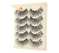 Generic False Eyelashes 5 Pairs Artificial Fiber for Women Lightweight Comfortable Natural Looking Classic Style Suitable for Stage Makeup and Daily Wear