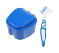 Generic False Tooth Box Denture Storage Container Brush Kit Breathable Easy to Hold Abs Pp Material Portable for People Who Wear Fake Or Orthodontic