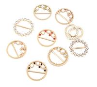 Generic Fashion Rhinestone Clothes Corner Knotted Button for Scarves, T-Shirts, Prom 9Pcs