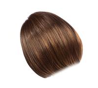 Generic Fashion Synthetic Wig + Soft & Light Touching + Easy to Comb + for Daily Costumes, Brown, Women Short Wig with Bangs 13.8 Inches
