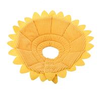 Generic Fashionable Pet Recovery Collar Soft Lightweight Cotton Pet Protection Collar for Wound Healing and Inspection with Sunflower Design for Dogs Cats (No. 3 neck circumference 23-26cm)