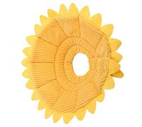 Generic Fashionable Pet Recovery Collar Soft Lightweight Cotton Pet Protection Collar for Wound Healing and Inspection with Sunflower Design for Dogs Cats (No. 2 neck circumference 20-23cm)