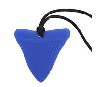 Generic Fashionable Silicone Teething Necklace for Babies, Non-deformable Teething Necklace for Autistic Children Black (Blue)