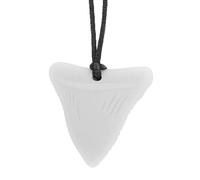 Generic Fashionable Silicone Teething Necklace for Babies, Non-deformable Teething Necklace for Autistic Children Black (White)