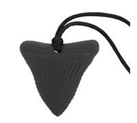 Generic Fashionable Silicone Teething Necklace for Babies, Non-deformable Teething Necklace for Autistic Children Black (Black)