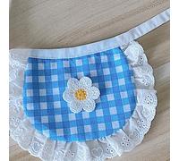 Generic Fashionable Small Dogs Bandana Scarf, Plaid Pattern Cotton Made Pet Kerchief Bichon, Teddy, Pomeranian for Everyday Wear, Photo Shoots, Parties, Weddings (Blue)