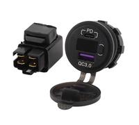 Generic Fast Charge Motorcycle USB DC12V for VersysX300 ABS Black 1 Unit