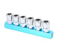 Generic Fast Coupler Quick Connect Socket for Air Manifold, Lightweight Aluminum Alloy Design, Supports Multiple Tool Connection, 1 X Manifold Fitting