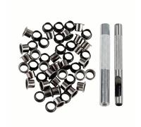 Generic Fastener Installation Dev Eyelet Kit Grommet Set Hollow Rivets Metal Hardware Complete Setting Tool For Factory Finish Sheaths And Gear suitable for, 6MM, 50PCS W Tool