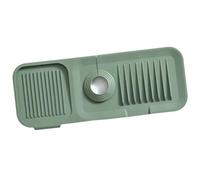 Generic Faucet Mat Silicone Sink Guard Durable and Versatile Prevents Water Splashes for Kitchen 37x14cm (Dark Green)