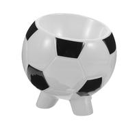 Generic Feeding Bowl Kitten Bowl Decorative Design Easy to Wash Ceramic Wide Base Moderate Capacity for Pet's Dining Area Suitable for Pet Owners