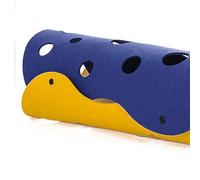 Generic Felt Cat Tunnel Durable Abrasion Resistant for Interactive Play and Sleep, Suitable for All Seasons and Cats, Made of Polyester (Blue and Yellow)