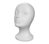 Generic Female Foam Mannequin Head, Wig Display Stand, Multipurpose, White