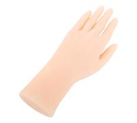Generic Female Hand Fake, Soft Flexible Mannequin Hand for Nail Art Display, with Silicone Ring Hand Model for Practice Painting, Nail Art, Prop, Movie Prop, Show (Left Hand)