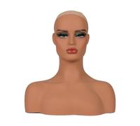 Generic Female Mannequin Head Manikin PVC Head Holder Multifunctional Stand with Makeup for Hats Jewelry Necklace Display