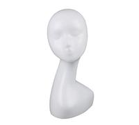 Generic Female Mannequin Head Models, Irregular Head, Glass Display Case for Hats, A