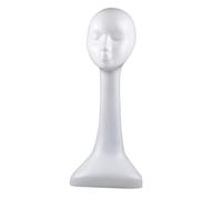 Generic Female Mannequin Head Models, Irregular Head, Glass Display Case for Hats, D