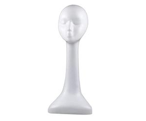 Generic Female Mannequin Head Models, Irregular Head, Glass Display Case for Hats, D